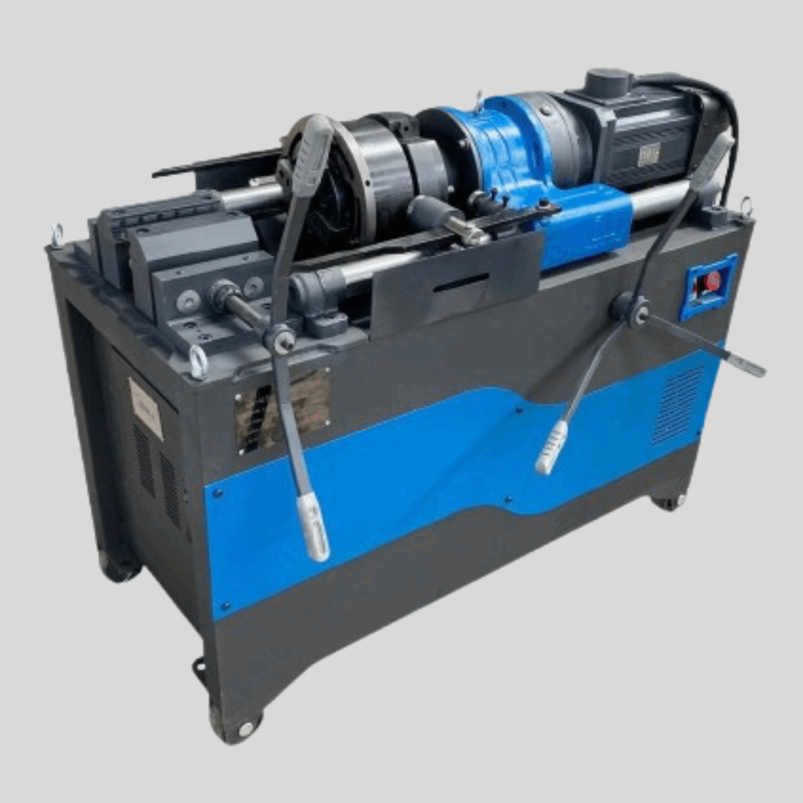 On-site TMT bar threading machine by ShreeShakti Nextgen – high-performance cold forging equipment for construction site reinforcement bar threading.